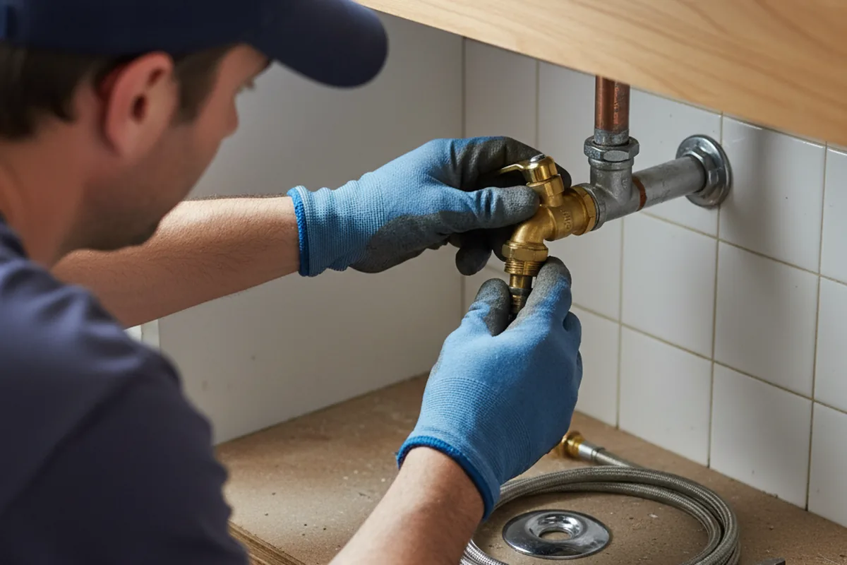 Shutoff valve and fitting work during Repiping in Happy